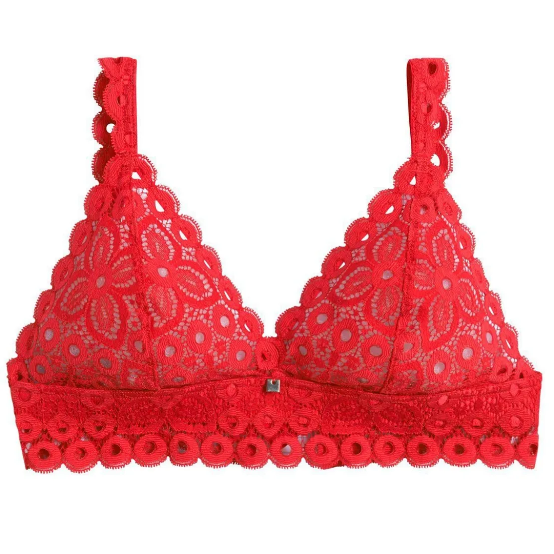 Camille Cerf x Pomm PoireSoutien-gorge triangle sans armatures coquelicot Intrépide-rouge