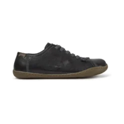 CamperBasket basse Peu noir en cuir