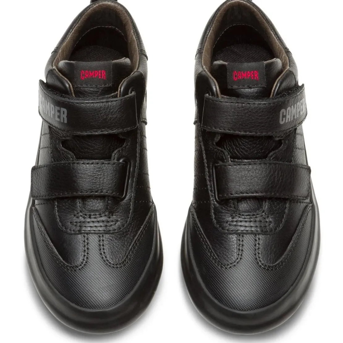CamperBaskets montants enfant - Pursuit Kids noir en cuir