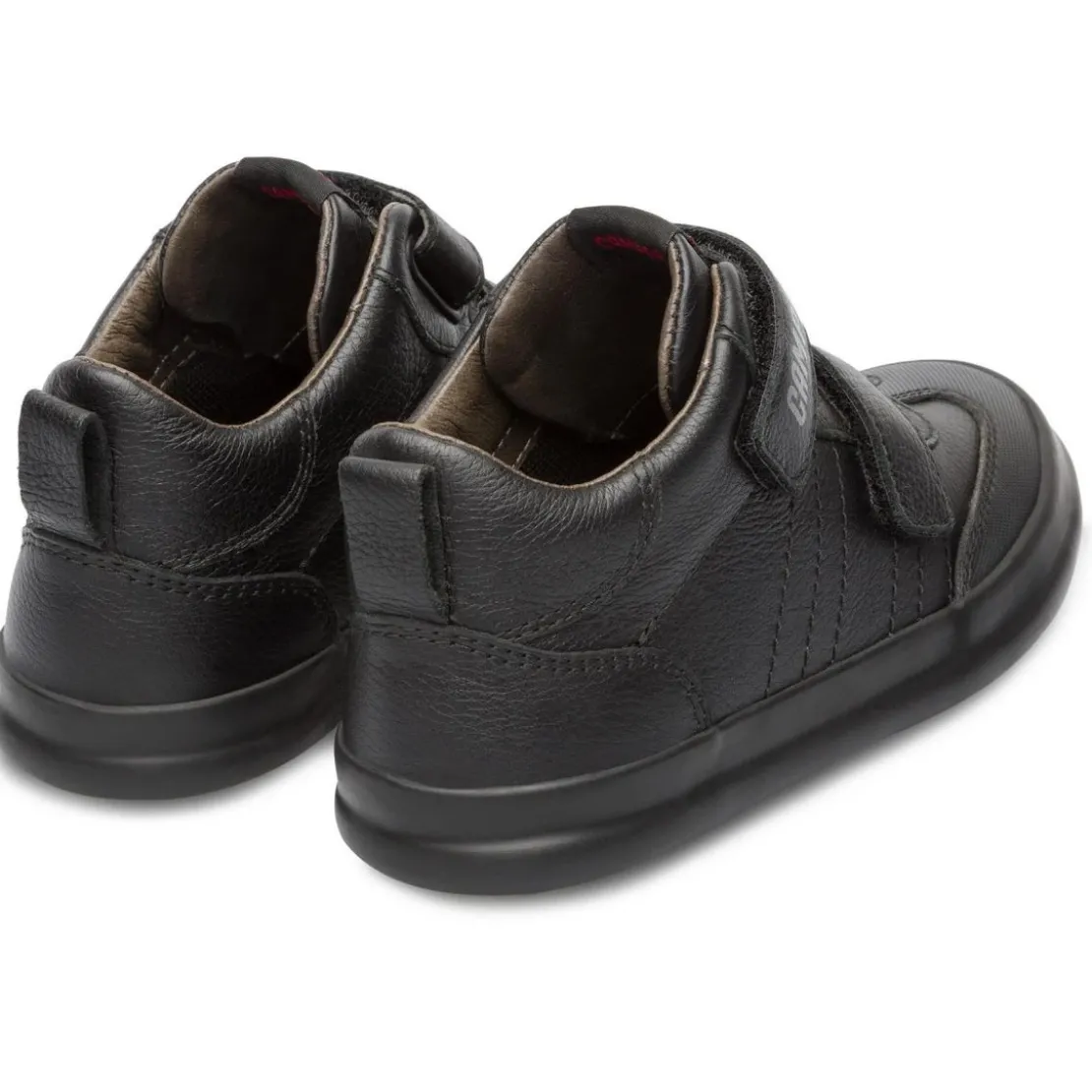 CamperBaskets montants enfant - Pursuit Kids noir en cuir