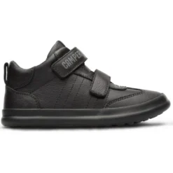 CamperBaskets montants enfant - Pursuit Kids noir en cuir