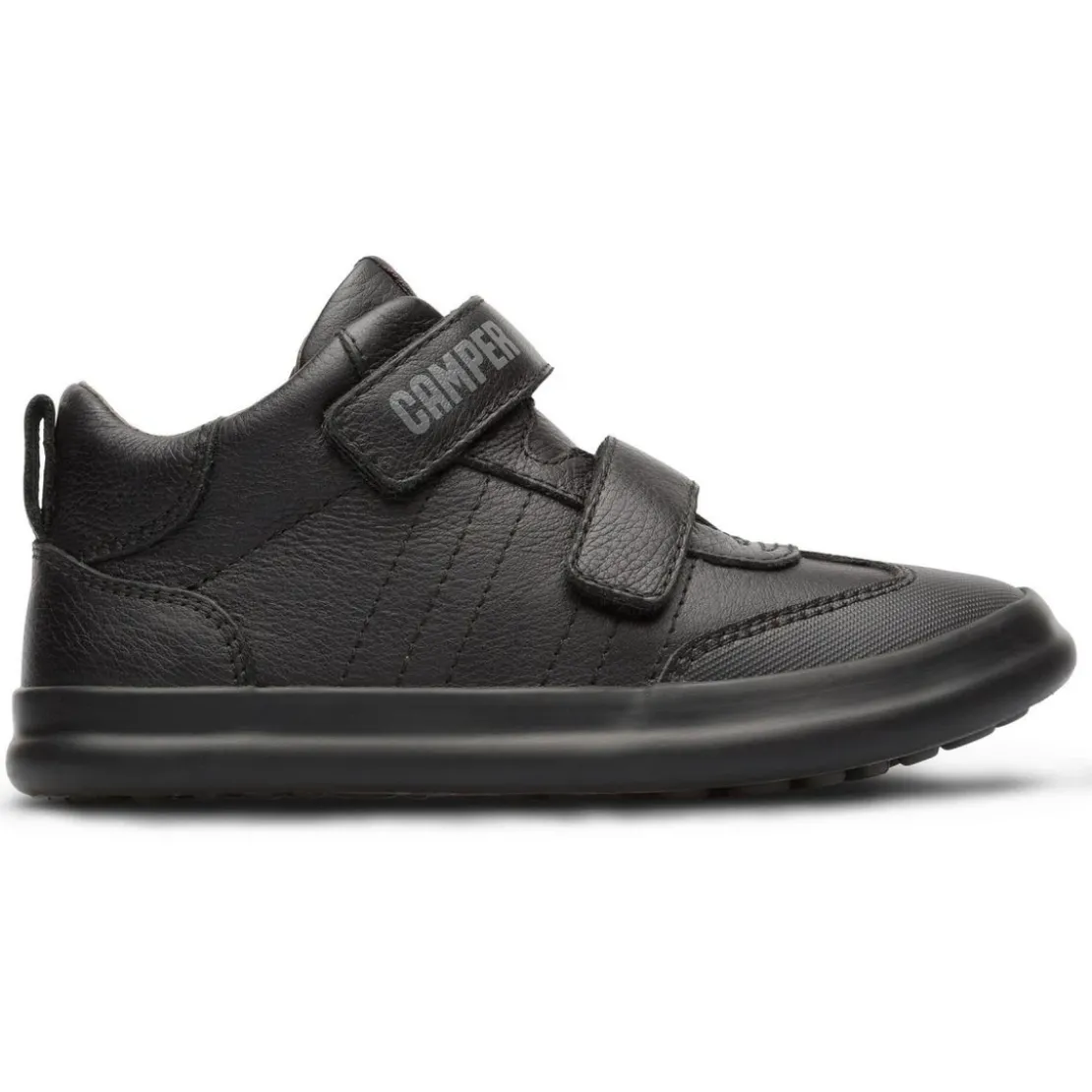CamperBaskets montants enfant - Pursuit Kids noir en cuir