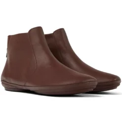CamperBottines Femme - Right Nina bordeaux en cuir