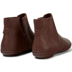 CamperBottines Femme - Right Nina bordeaux en cuir