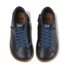 CamperBottines garçon bleu marine en cuir