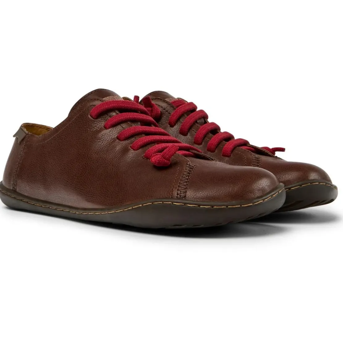 CamperChaussures Femme - Peu Cami marron foncé en cuir