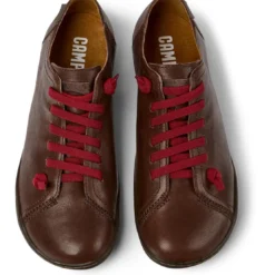 CamperChaussures Femme - Peu Cami marron foncé en cuir