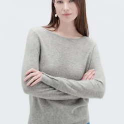 CarollPull femme gris en cachemire