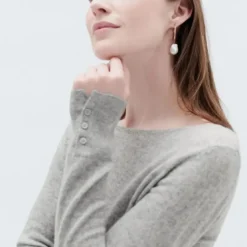 CarollPull femme gris en cachemire