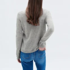 CarollPull femme gris en cachemire