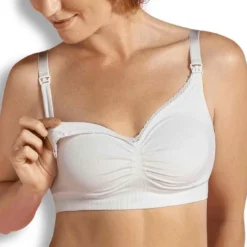 CarriwellSoutien-gorge de grossesse et allaitement biologique - Blanc Carriwell en coton