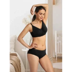 CarriwellSoutien-gorge de grossesse et allaitement Carri-Gel - Damiers Noir Carriwell