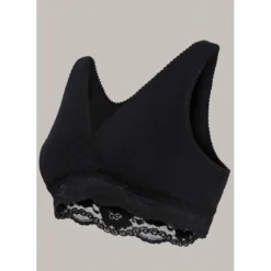 CarriwellSoutien-gorge de grossesse et allaitement cache-c?ur - Noir Carriwell en coton