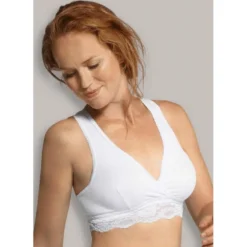 CarriwellSoutien-gorge de grossesse et allaitement cache-c?ur - Blanc Carriwell en coton