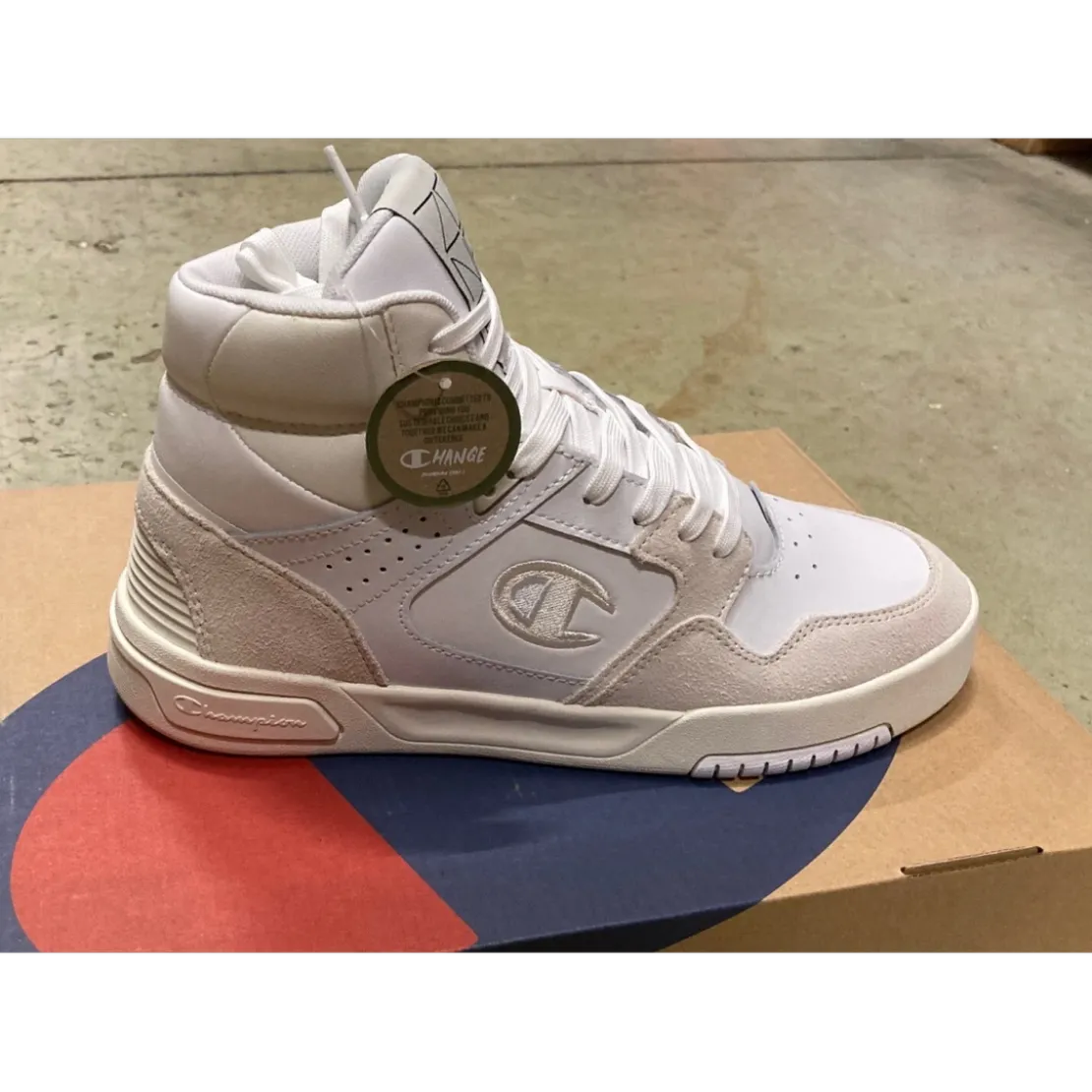 ChampionBaskets montantes homme blanc en cuir
