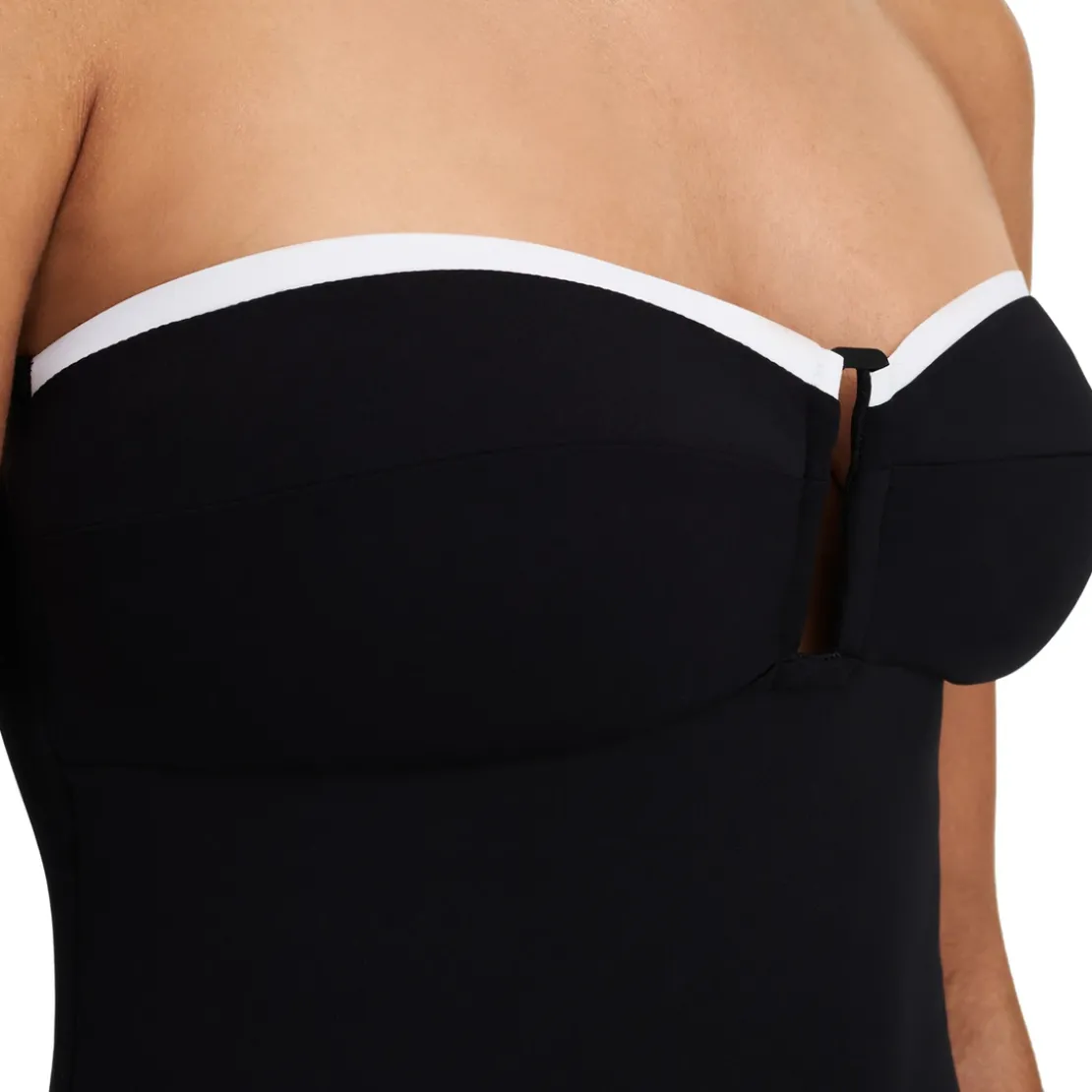 Chantelle BainMaillot de bain une pièce sans armature et bretelle amovible - Noir/Blanc