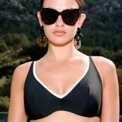 Chantelle BainSoutien Gorge de BainPlongeant - Noir/Blanc- AUTHENTIC