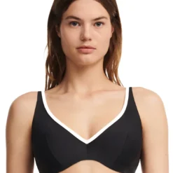 Chantelle BainSoutien Gorge de BainPlongeant - Noir/Blanc- AUTHENTIC