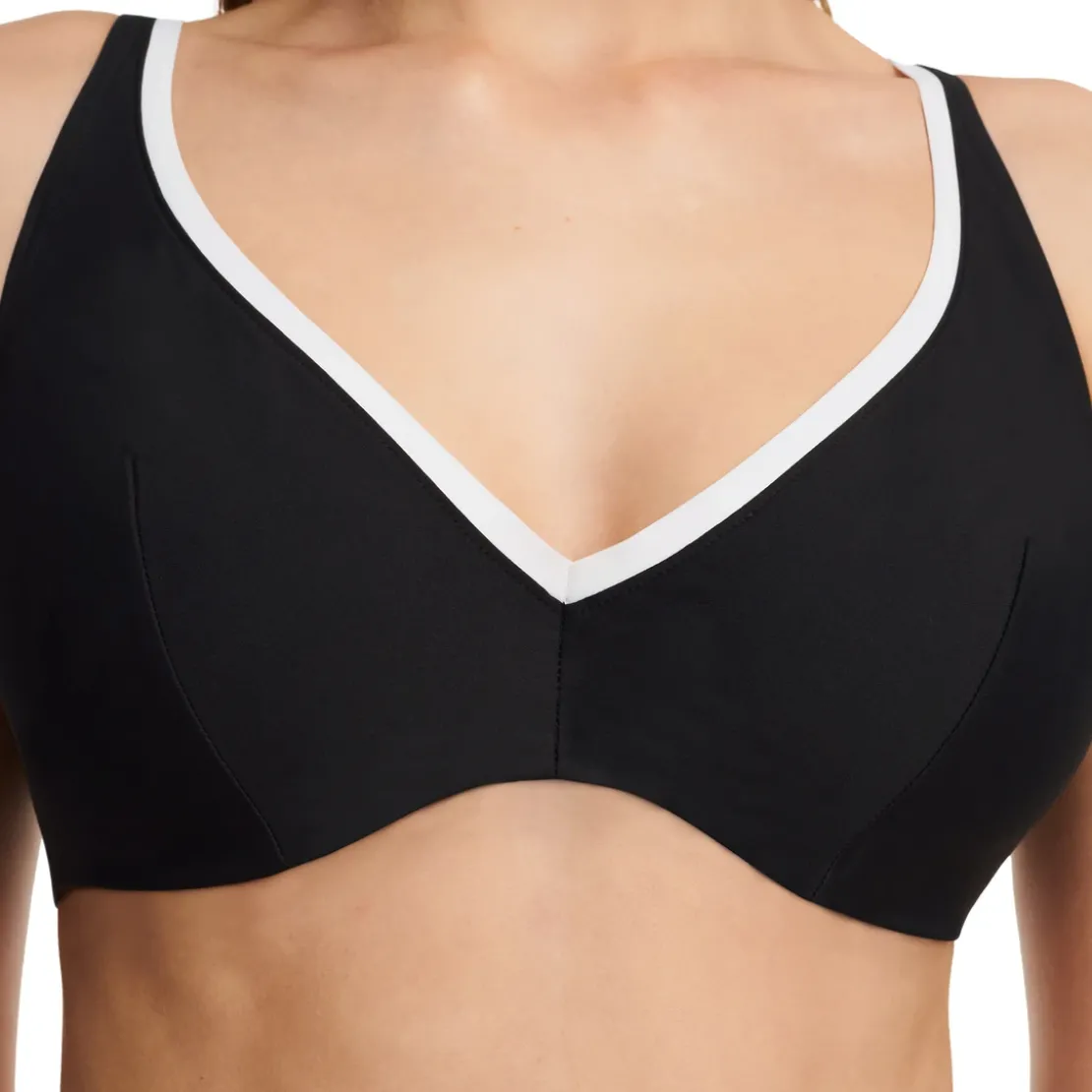 Chantelle BainSoutien Gorge de BainPlongeant - Noir/Blanc- AUTHENTIC