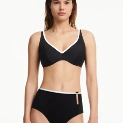 Chantelle BainSoutien Gorge de BainPlongeant - Noir/Blanc- AUTHENTIC