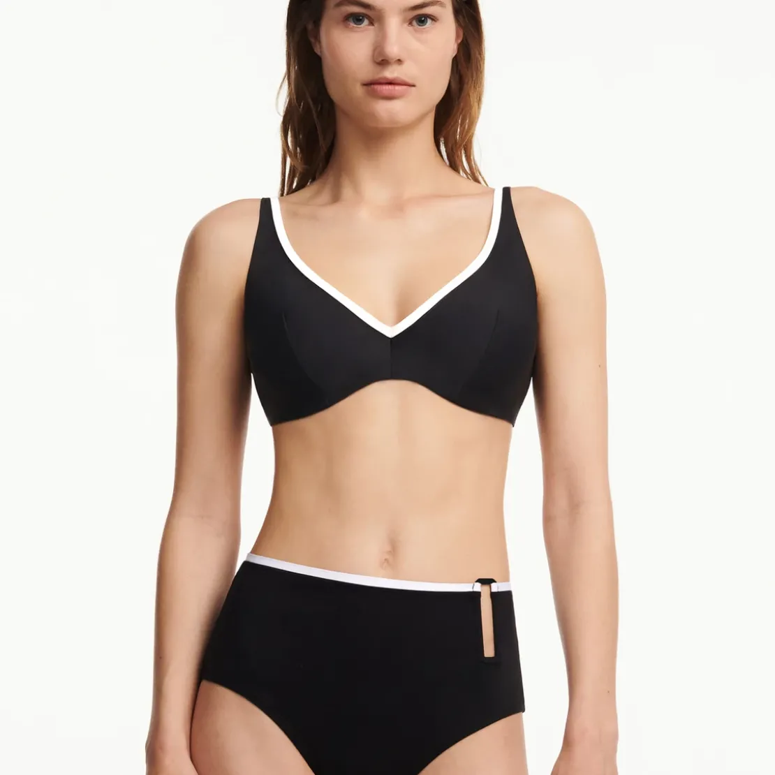 Chantelle BainSoutien Gorge de BainPlongeant - Noir/Blanc- AUTHENTIC