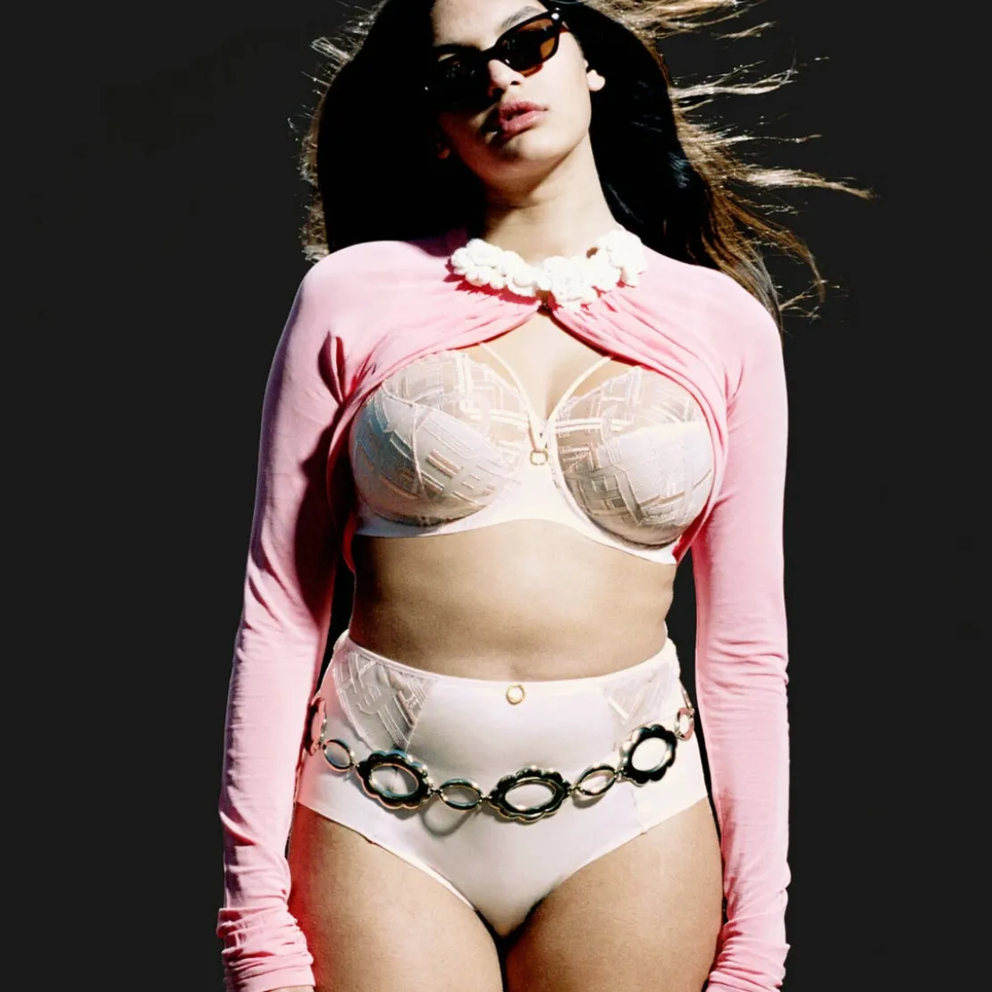 ChantelleCulotte Taille Haute - Rose- Graphic Support