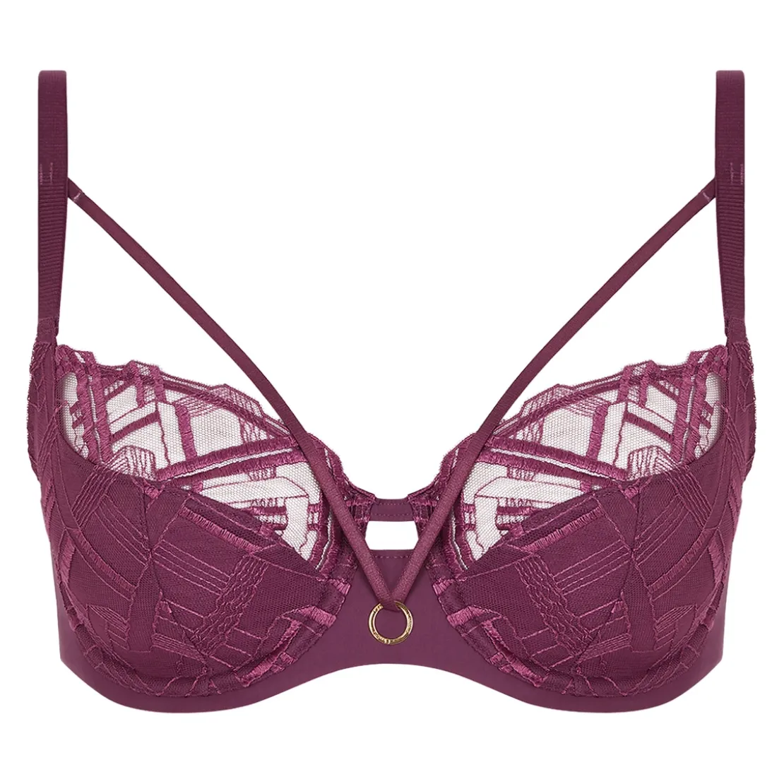 ChantelleSoutien-gorge armaturé très enveloppant - Grenat- Graphic Support