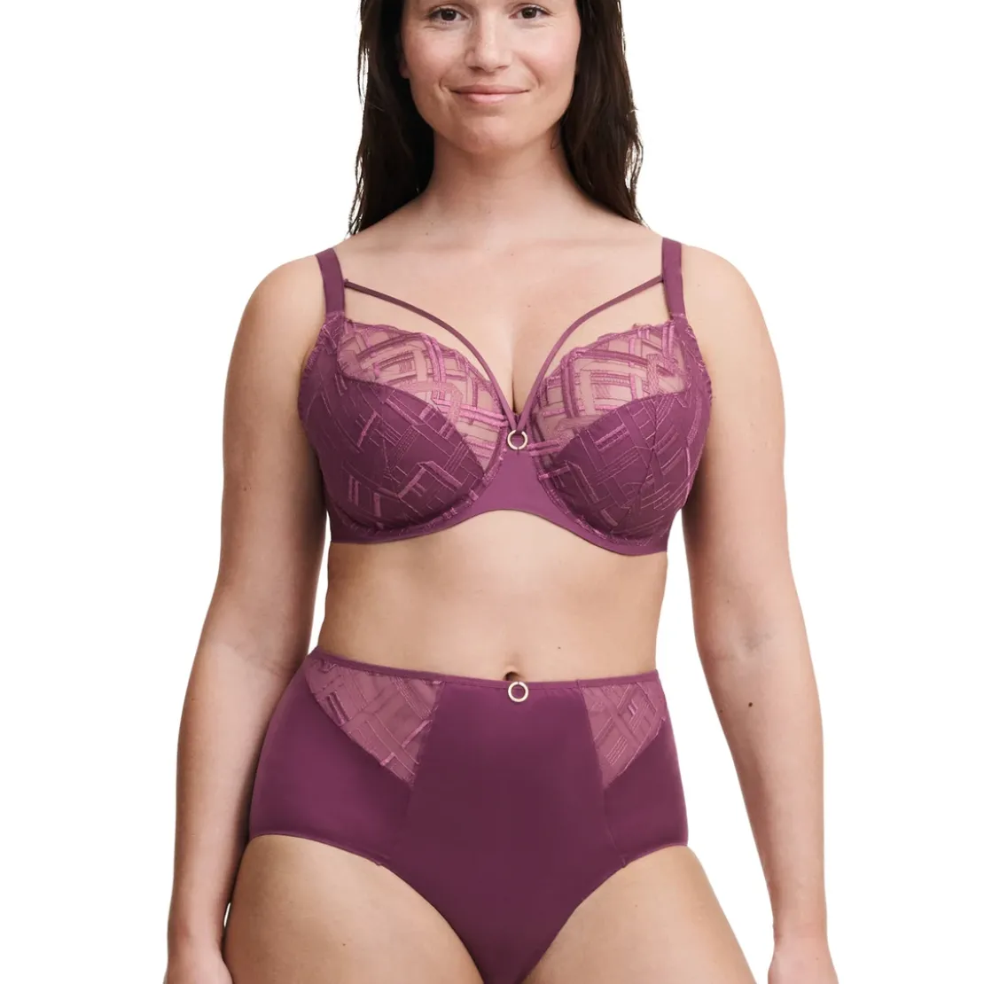 ChantelleSoutien-gorge armaturé très enveloppant - Grenat- Graphic Support