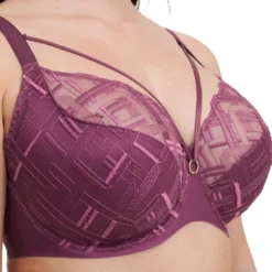 ChantelleSoutien-gorge armaturé très enveloppant - Grenat- Graphic Support