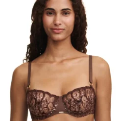 ChantelleSoutien Gorge balconnet - Marron- FLEURS