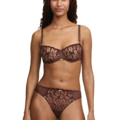ChantelleSoutien Gorge balconnet - Marron- FLEURS