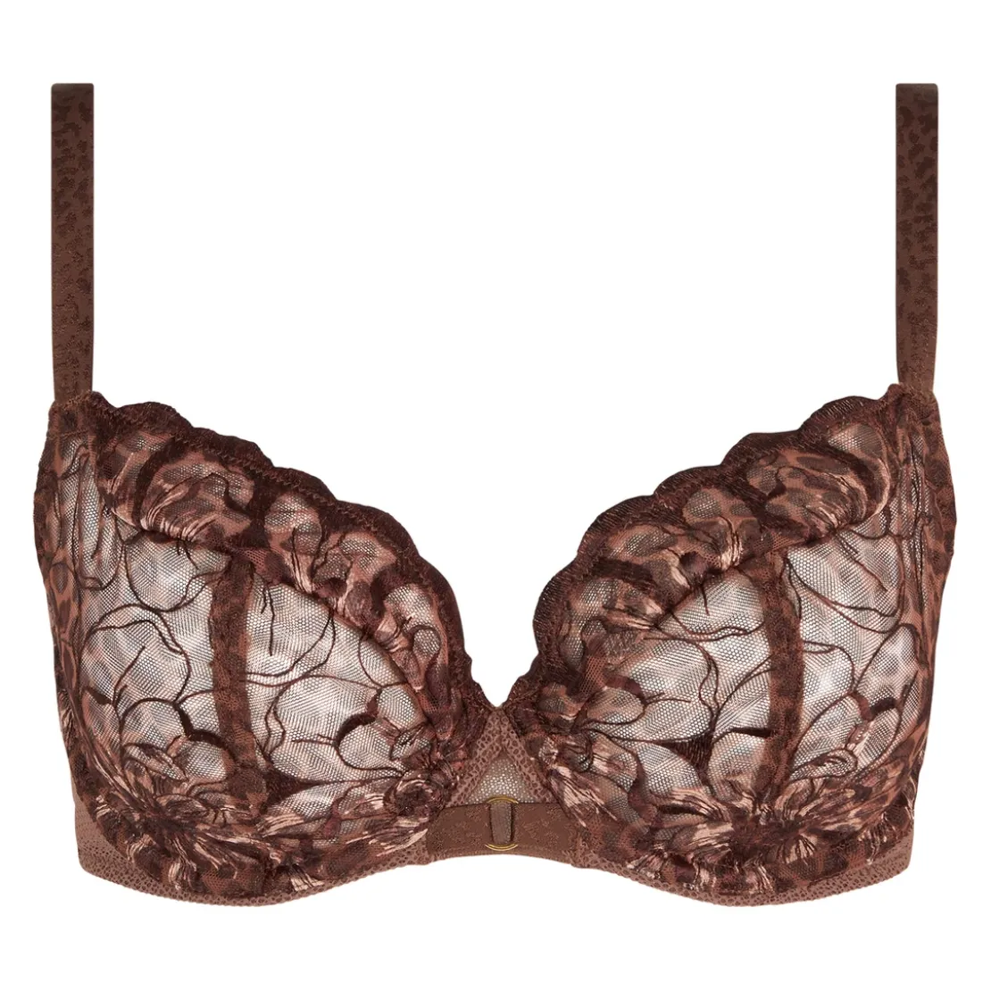 ChantelleSoutien Gorge enveloppant - Marron- FLEURS