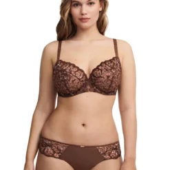 ChantelleSoutien Gorge enveloppant - Marron- FLEURS