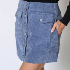 Cherry ParisMini Jupe en velours Jacksonville bleu