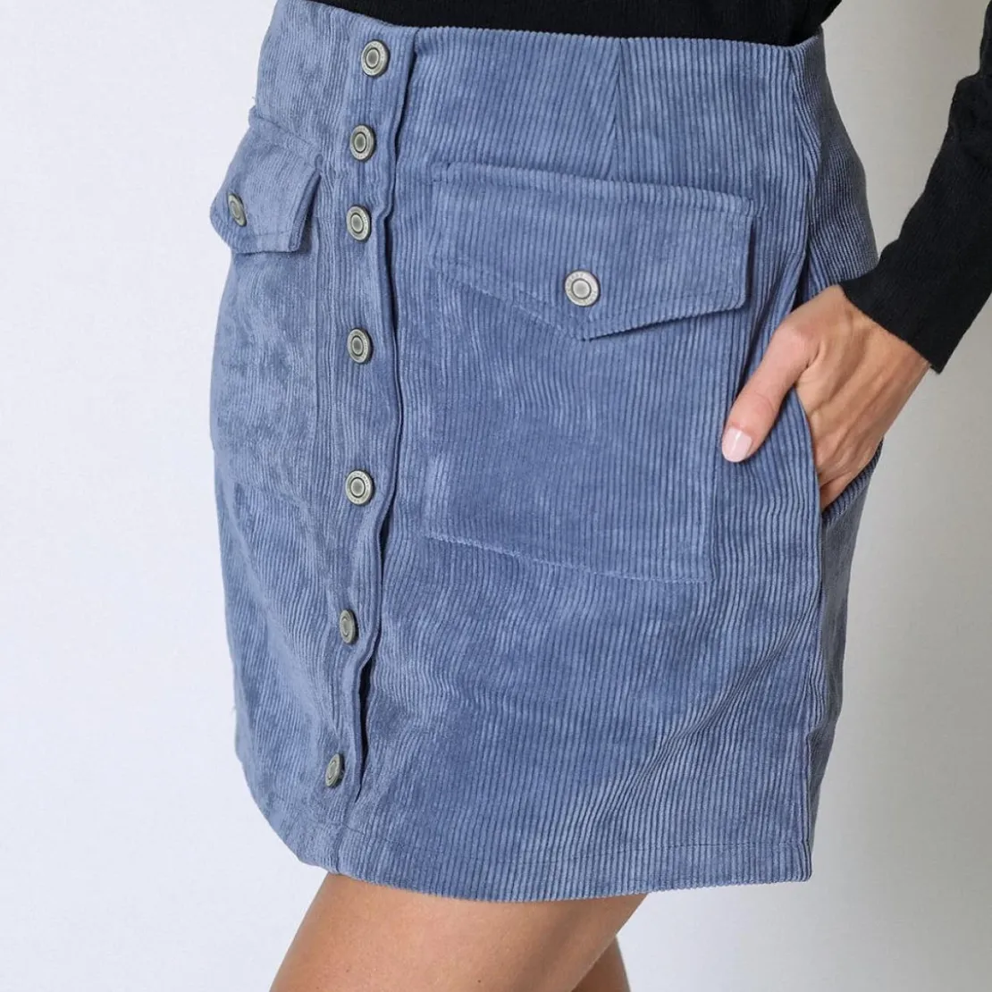 Cherry ParisMini Jupe en velours Jacksonville bleu