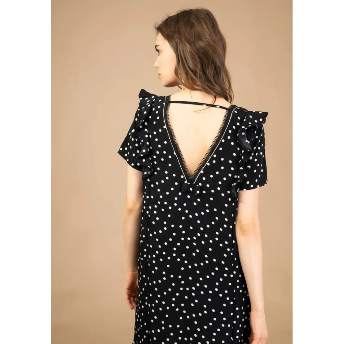 Cherry ParisRobe courte à pois noir