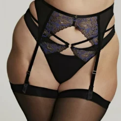 Cleo by PanachePorte-jaretelles - Noir- Valentina Luxe