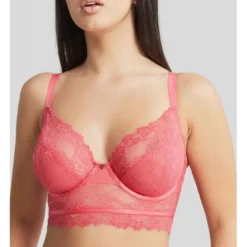 Cleo by PanacheSoutien-gorge Plongeant Armatures en Tulle Transparent - Cleo by Panache Rose- Selena