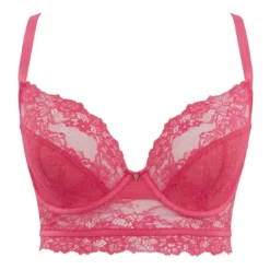Cleo by PanacheSoutien-gorge Plongeant Armatures en Tulle Transparent - Cleo by Panache Rose- Selena