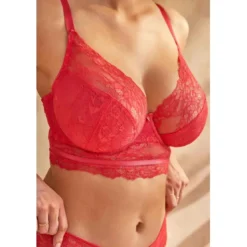 Cleo by PanacheSoutien-gorge Plongeant Armatures en Tulle Transparent - Cleo by Panache Rose- Selena