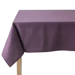 CouckeNappe unie en coton traitée Teflon, Made in France CAMBRAI violet