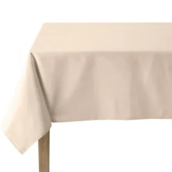 CouckeNappe unie en coton, traitée Teflon, Made in France, CAMBRAI, Beige