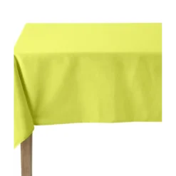 CouckeNappe unie en coton, traitée Teflon, Made in France, CAMBRAI, jaune
