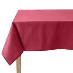CouckeNappe unie en coton, traitée Teflon, Made in France, CAMBRAI rouge
