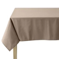 CouckeNappe unie en coton, traitée Teflon, Made in France, CAMBRAI, taupe