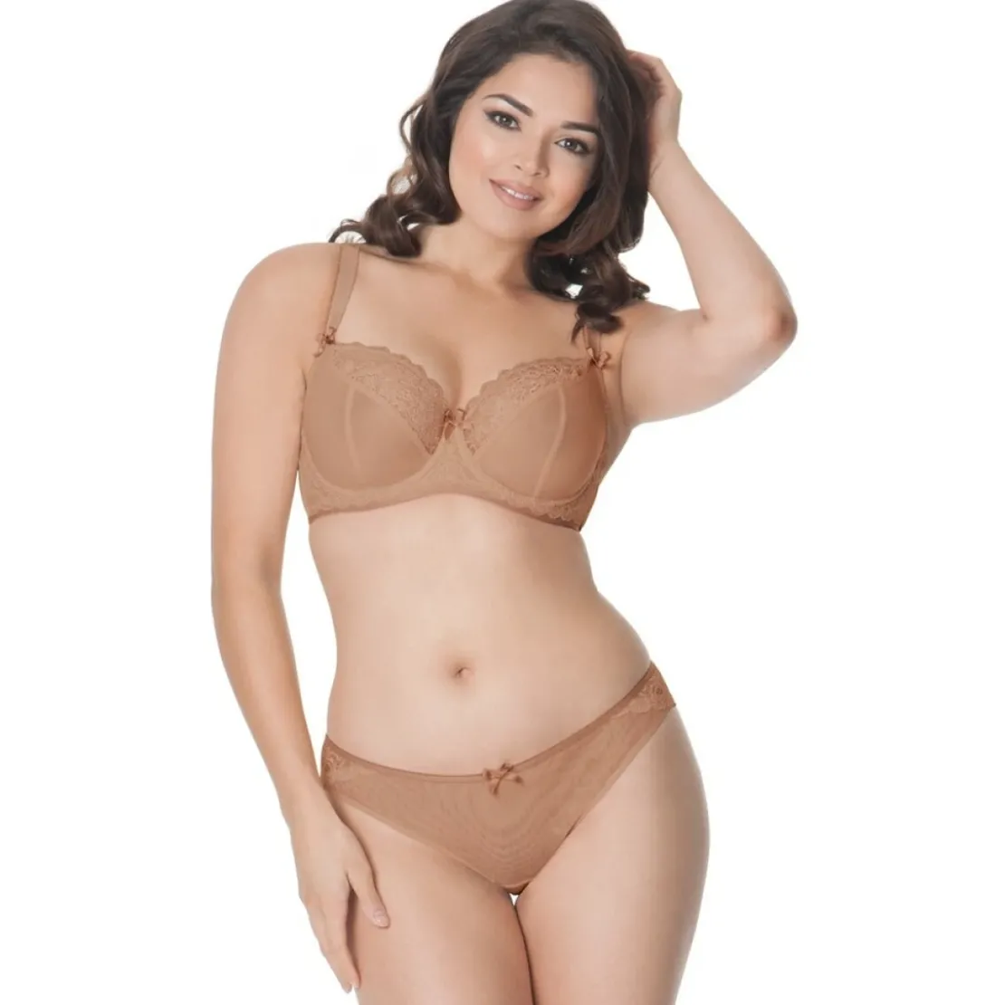Curvy KateCulotte brésilienne - Beige en nylon- Ellace