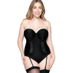 Curvy KateGuêpière bandeau armatures noire- Luxe Basque