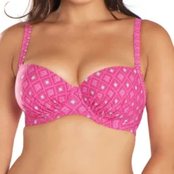 Curvy Kate MaillotBikini balconnet rose en nylon- Revive