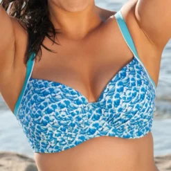 Curvy Kate MaillotBikini balconnet bleu en nylon- Riptide