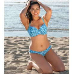 Curvy Kate MaillotBikini balconnet bleu en nylon- Riptide